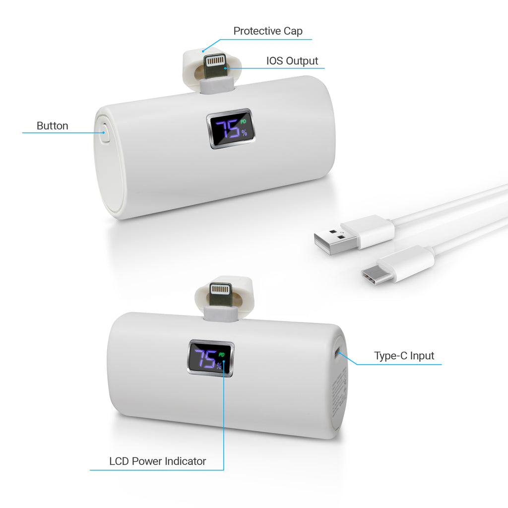 PowerUp Pocket Mini Portable Backup Battery for iPhone