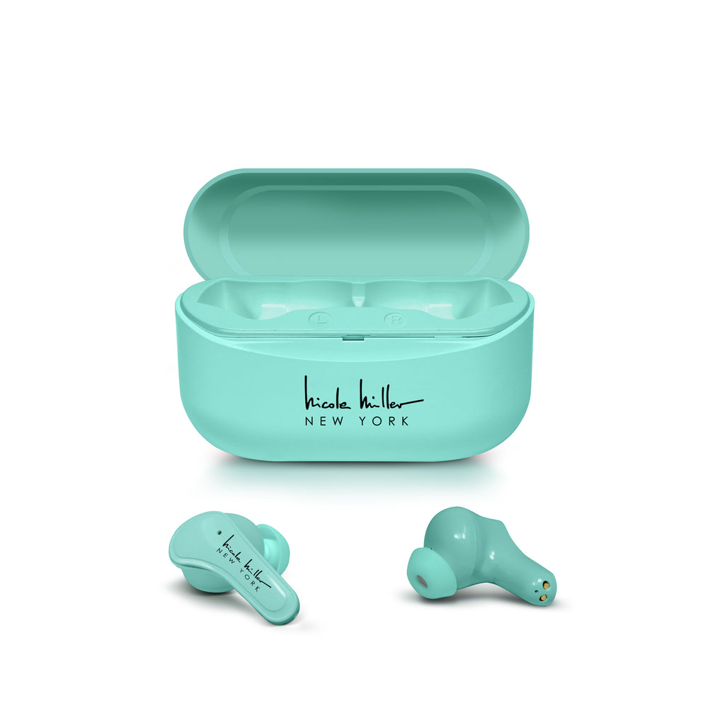 Nicole Miller StyleSound True Wireless Earbuds Mint