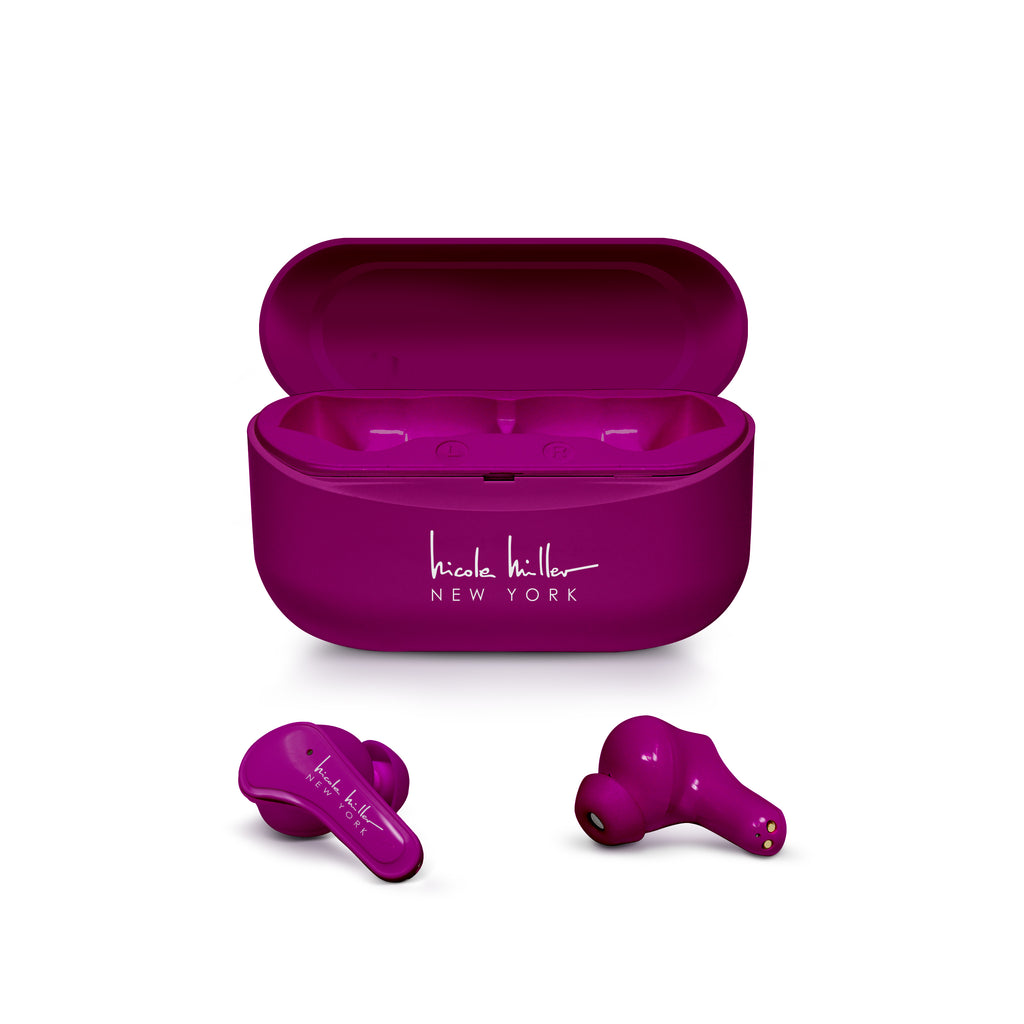 Nicole Miller StyleSound True Wireless Earbuds Plum
