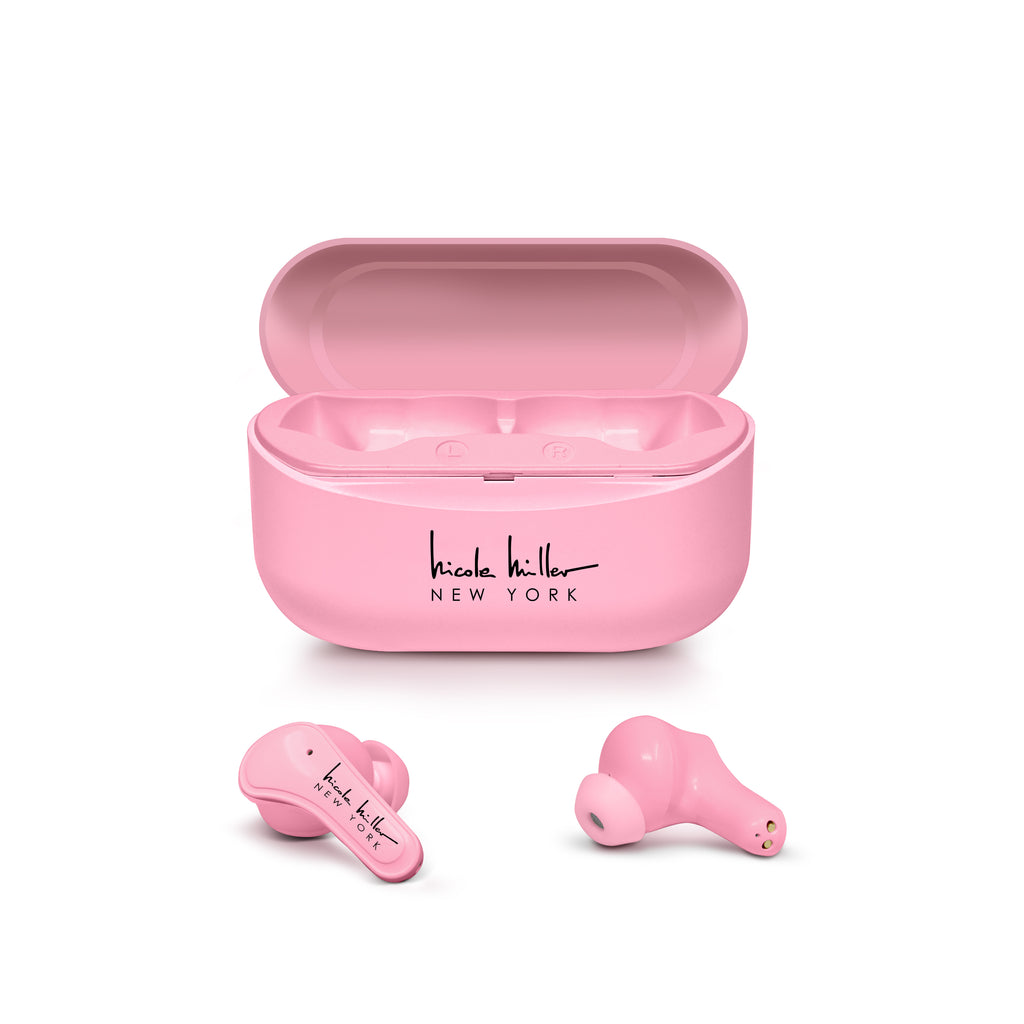 Nicole Miller StyleSound True Wireless Earbuds Soft Pink