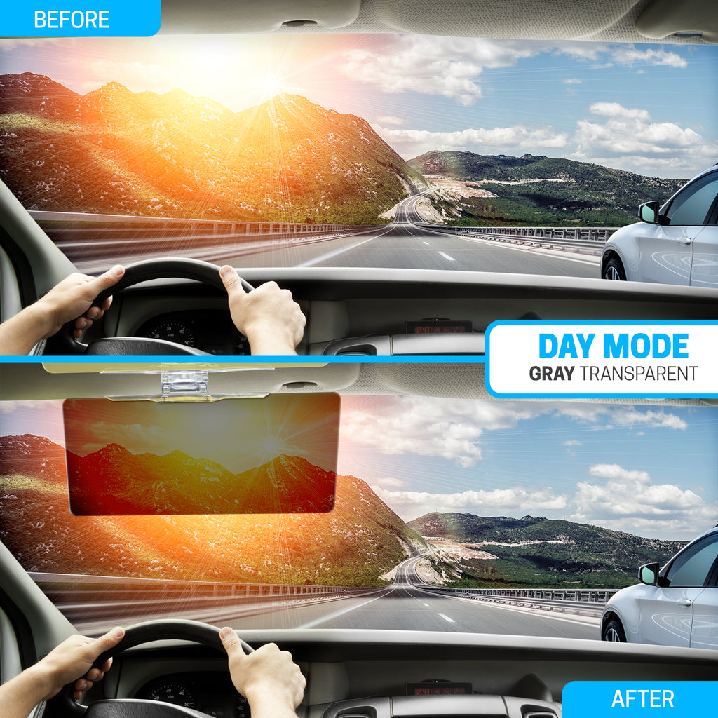 AutoBasics 2 in 1 Anti-Glare Car Visor Day & Night