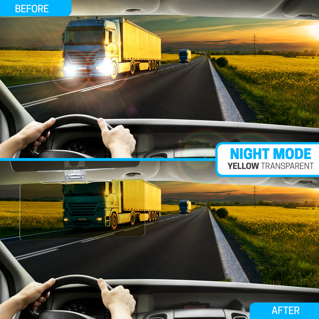AutoBasics 2 in 1 Anti-Glare Car Visor Day & Night