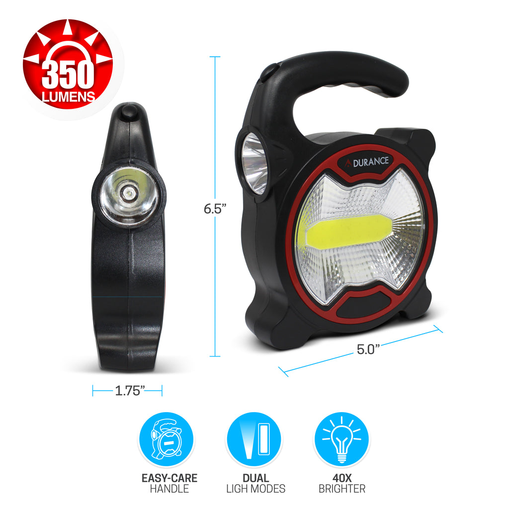 Adurance 2-in-1 Easy-Carry Flashlight & Work Light