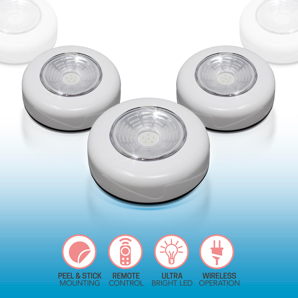 Bright Basics Remote Control Wireless Disc Lights Mega 10 Pack