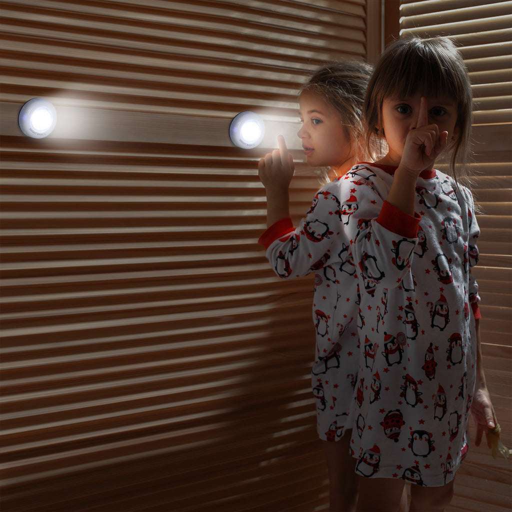 Bright Basics 2 Pack Ultra Thin Wireless LED Puck Lights