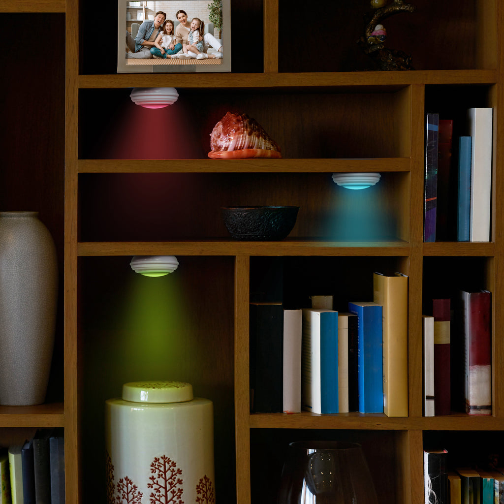 Bright Basics 5 Pack Color Changing Wireless LED Lights w/ Remote Control