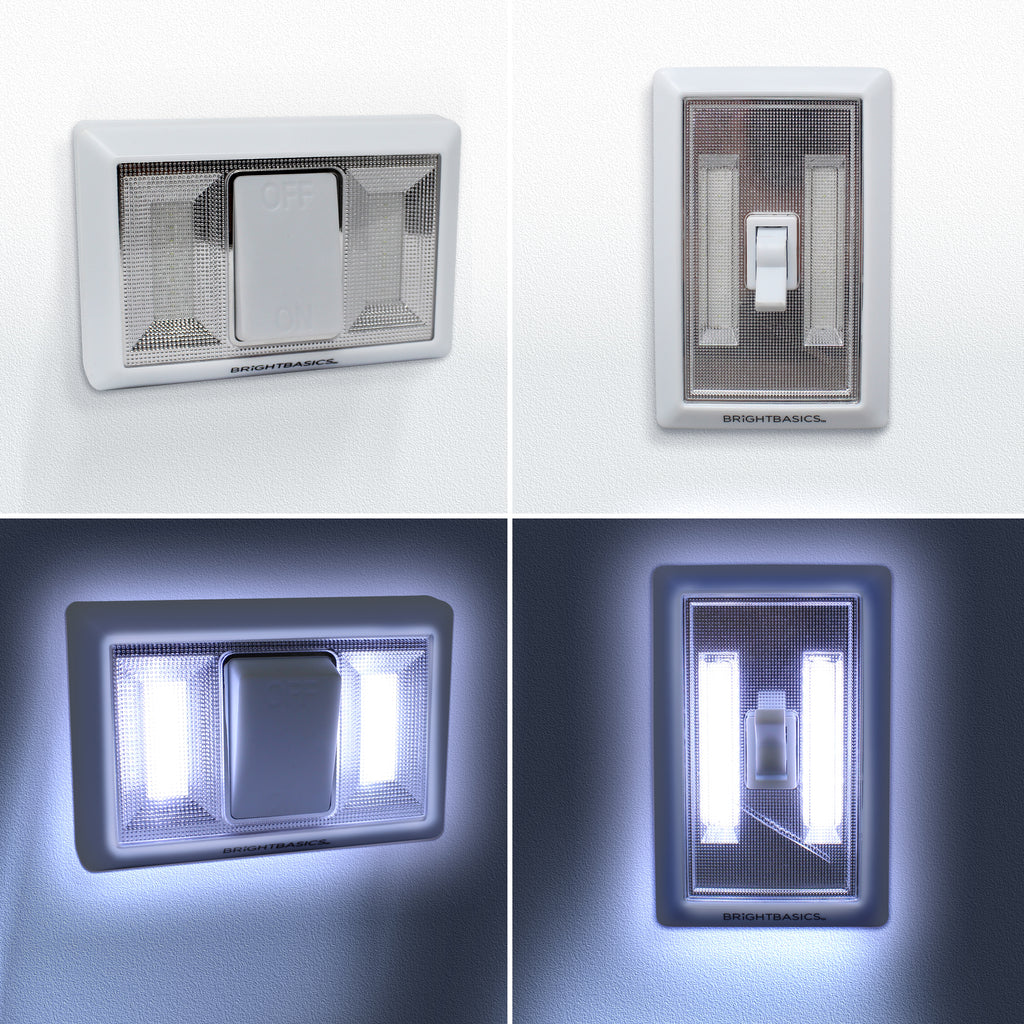 Universal Wireless LED Portable Light Switch Twin Pack