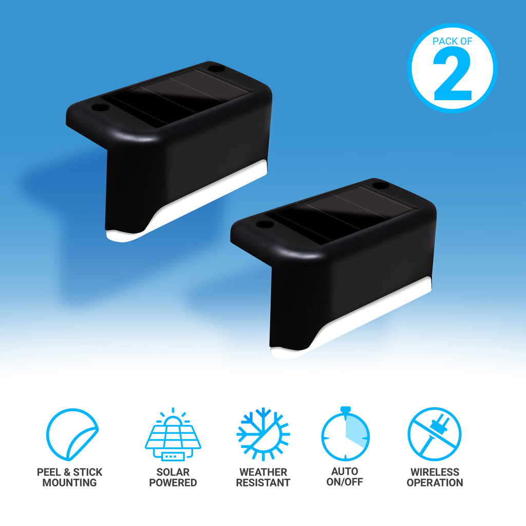 Solar Powered Outdoor Edge Lights 2 Pack