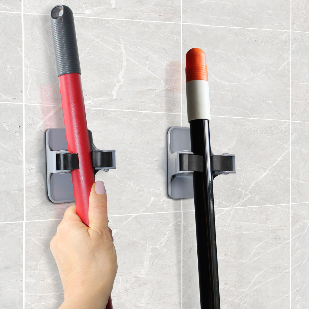 Universal Peel & Stick 3 Pack Broom Holders