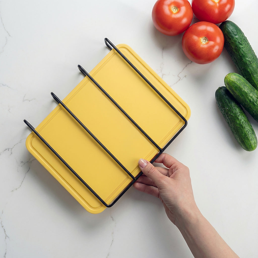 Space & Home Hang and Slide Cutting Board Storage Rack