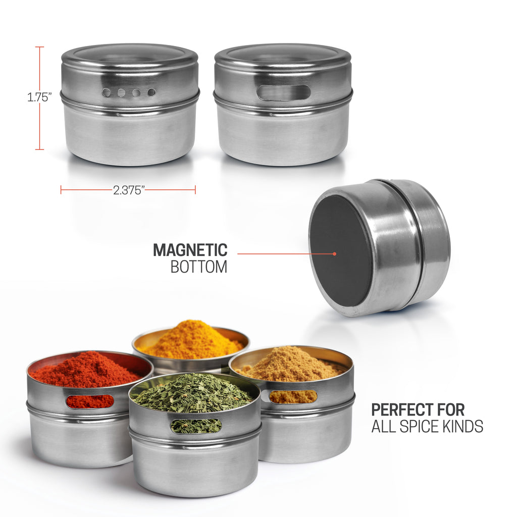 Space & Home Twist and Shake Magnetic Spice Jars