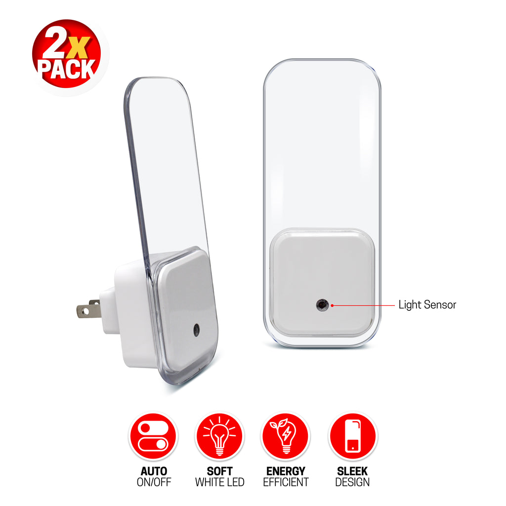2 Pack Universal Dusk to Dawn Night Lights