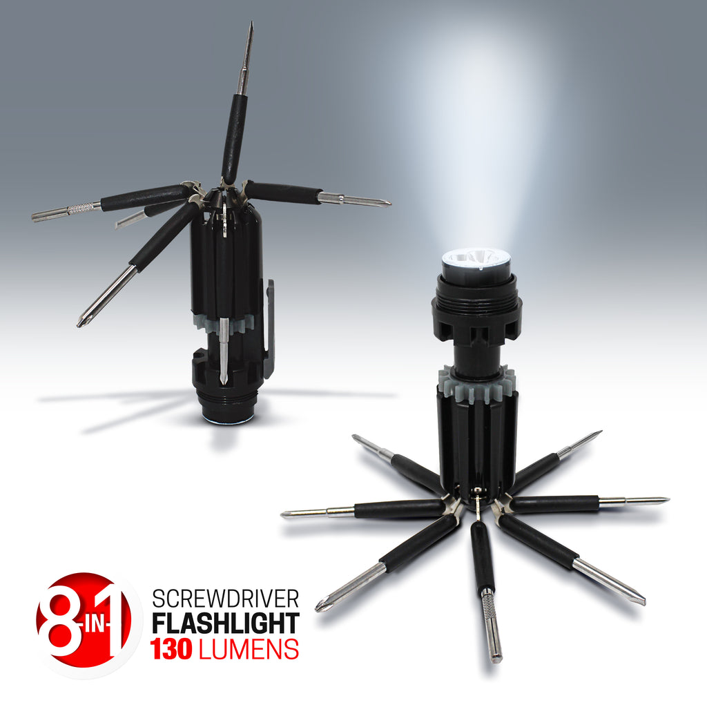 WorkSpace 8-in-1 Multi-Tool Screwdriver Flashlight