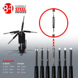 WorkSpace 8-in-1 Multi-Tool Screwdriver Flashlight