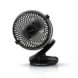LuxBreeze Rechargeable Cordless Portable Fan w/ Clip-On Feature