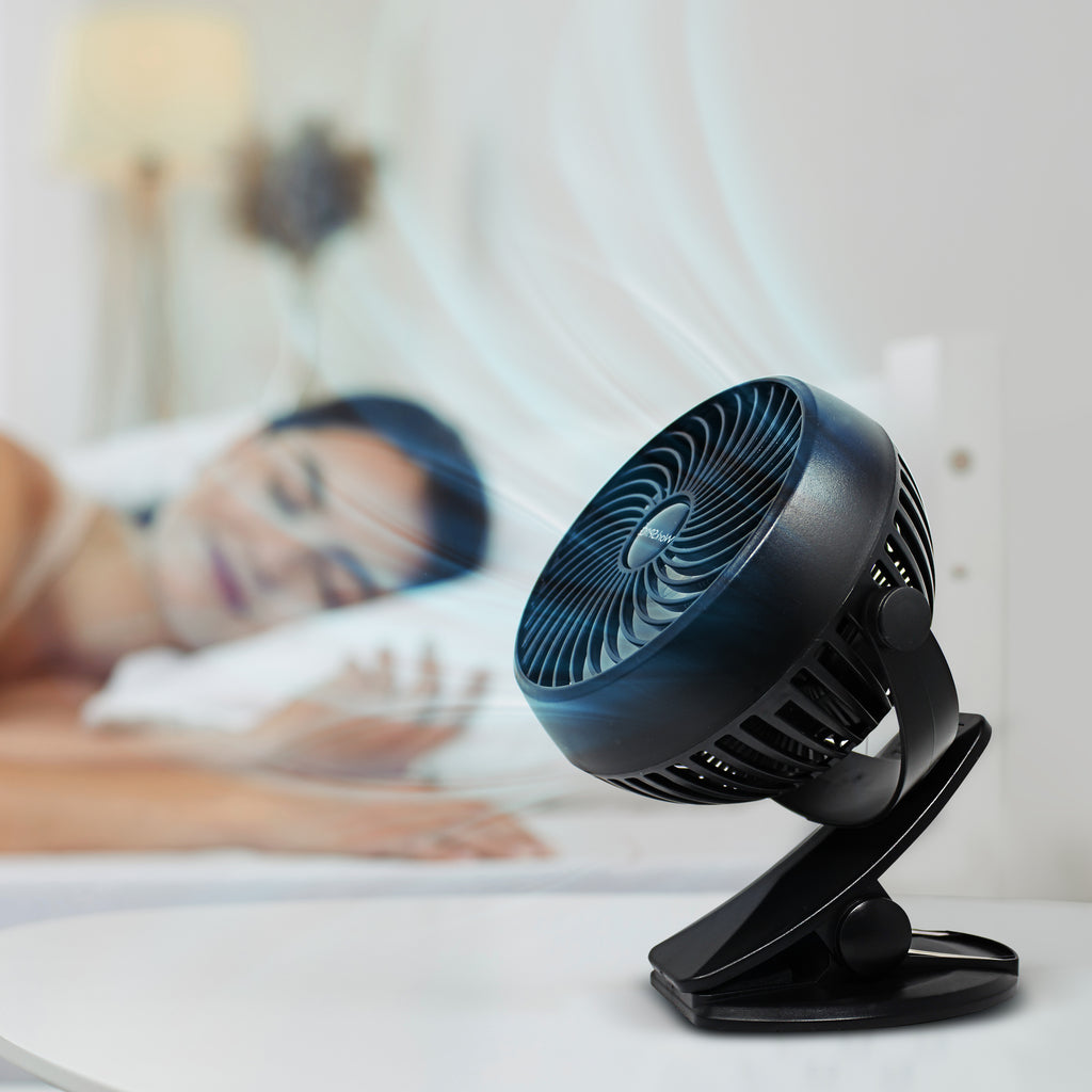 LuxBreeze Rechargeable Cordless Portable Fan w/ Clip-On Feature LuxBreeze Rechargeable Cordless Portable Fan w/ Clip-On Feature