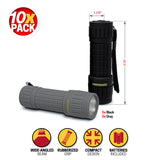 Universal 10 Pack Rubberized Grip Portable Flashlights