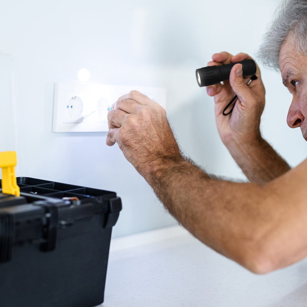 Universal 10 Pack Rubberized Grip Portable Flashlights