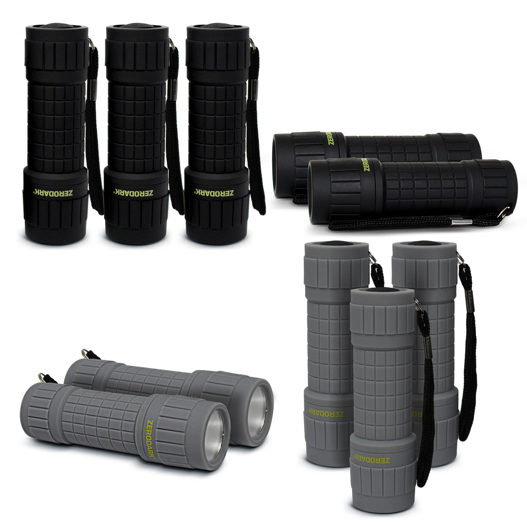 Universal 10 Pack Rubberized Grip Portable Flashlights