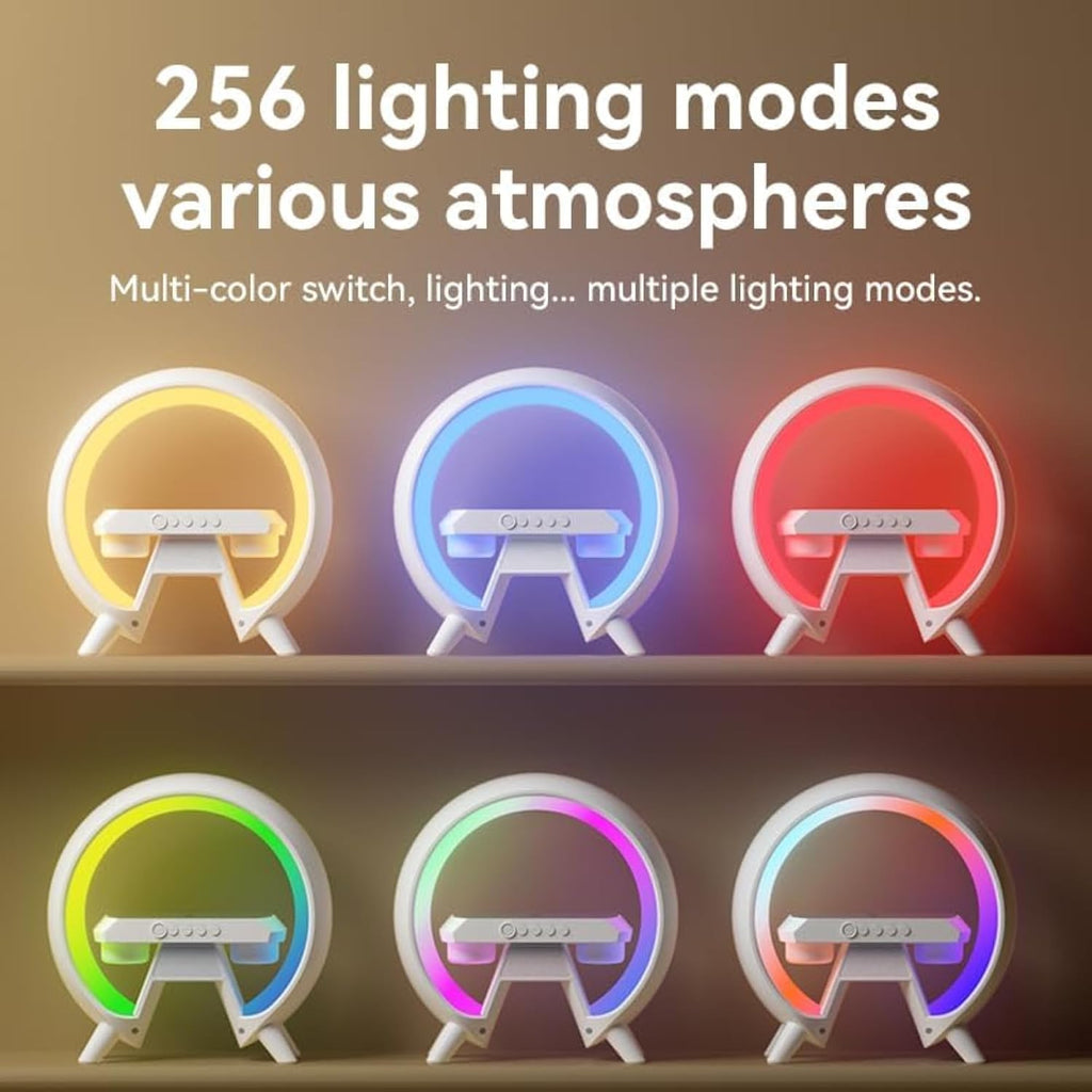 264- SoundSphere Light Show Speaker Alarm Clock & Wireless Charger