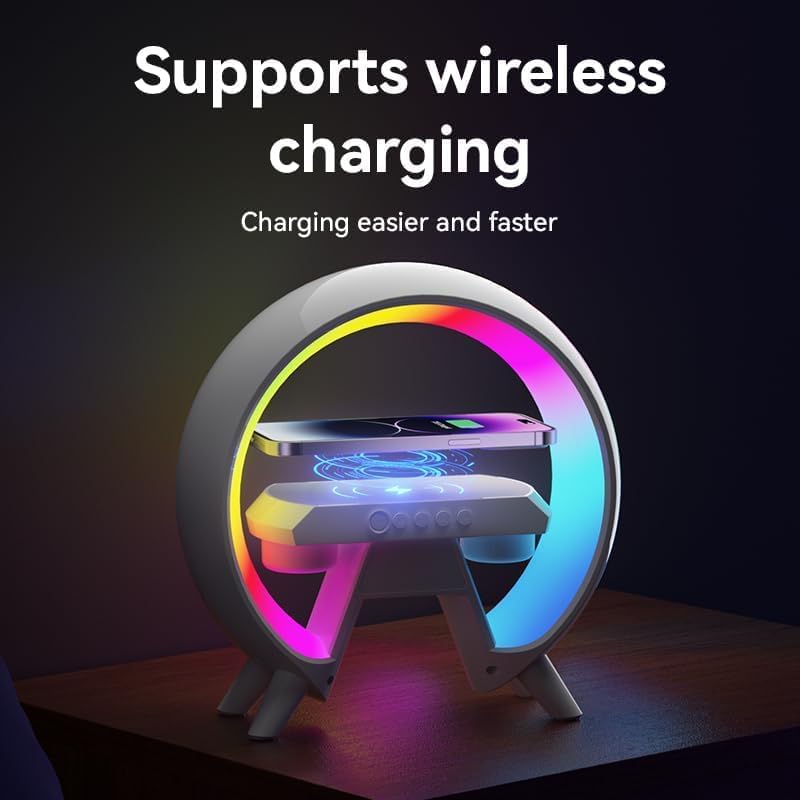264- SoundSphere Light Show Speaker Alarm Clock & Wireless Charger