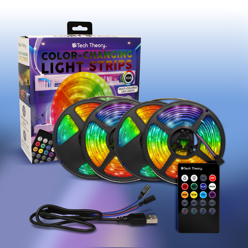 Tech Theory Color Changing 100 Ft LED Strip Lights