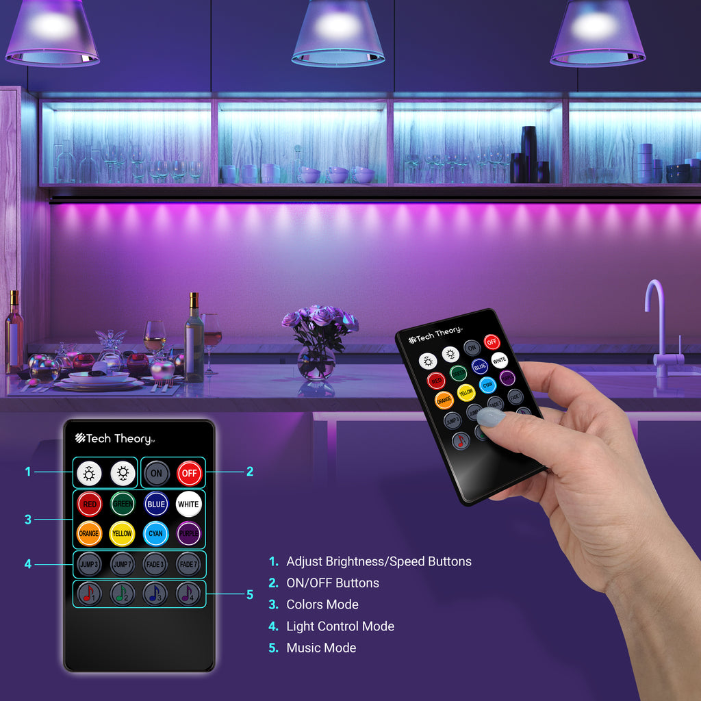Tech Theory Color Changing 100 Ft LED Strip Lights