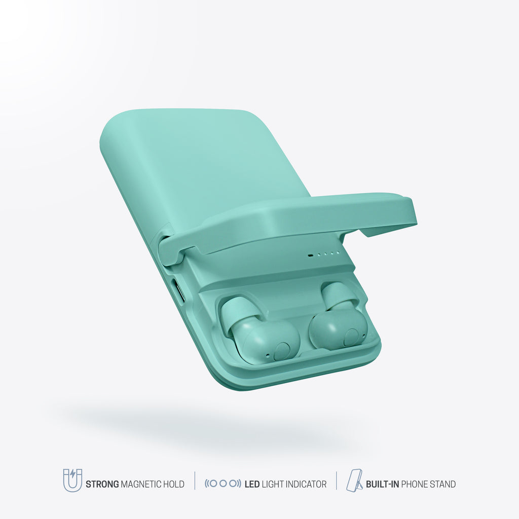 MagPower Pods Magnetic Portable Battery + TWS Earbuds