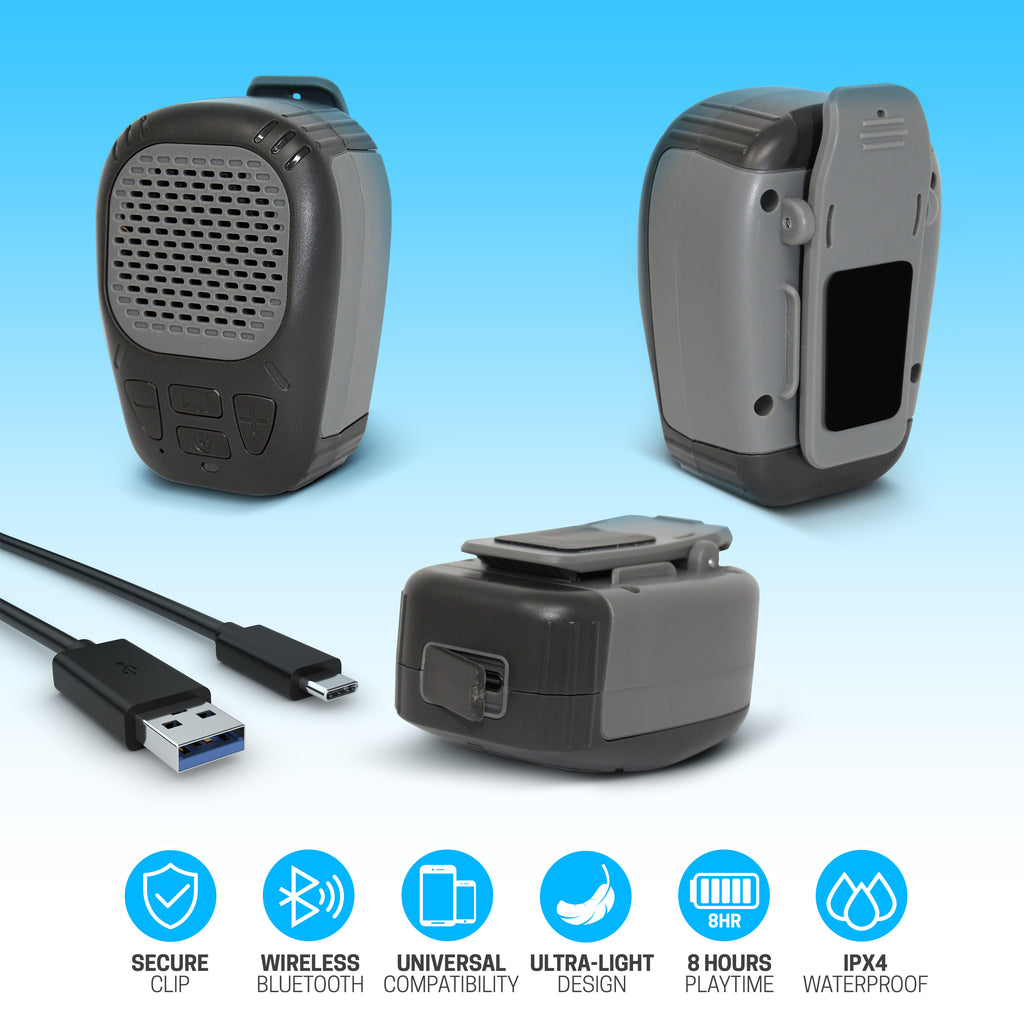 Tech Theory Universal Rugged Wireless Clip Speaker