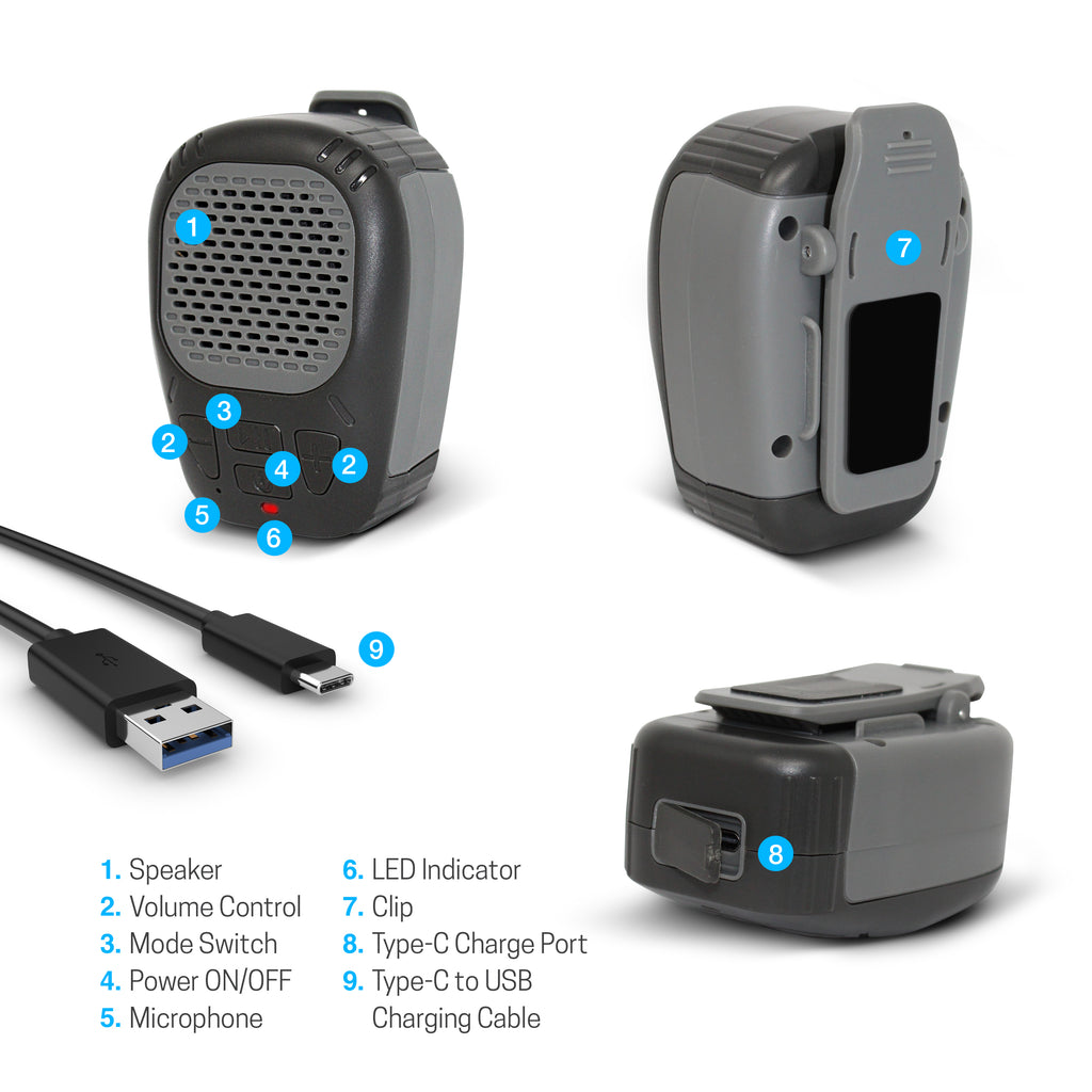 Tech Theory Universal Rugged Wireless Clip Speaker