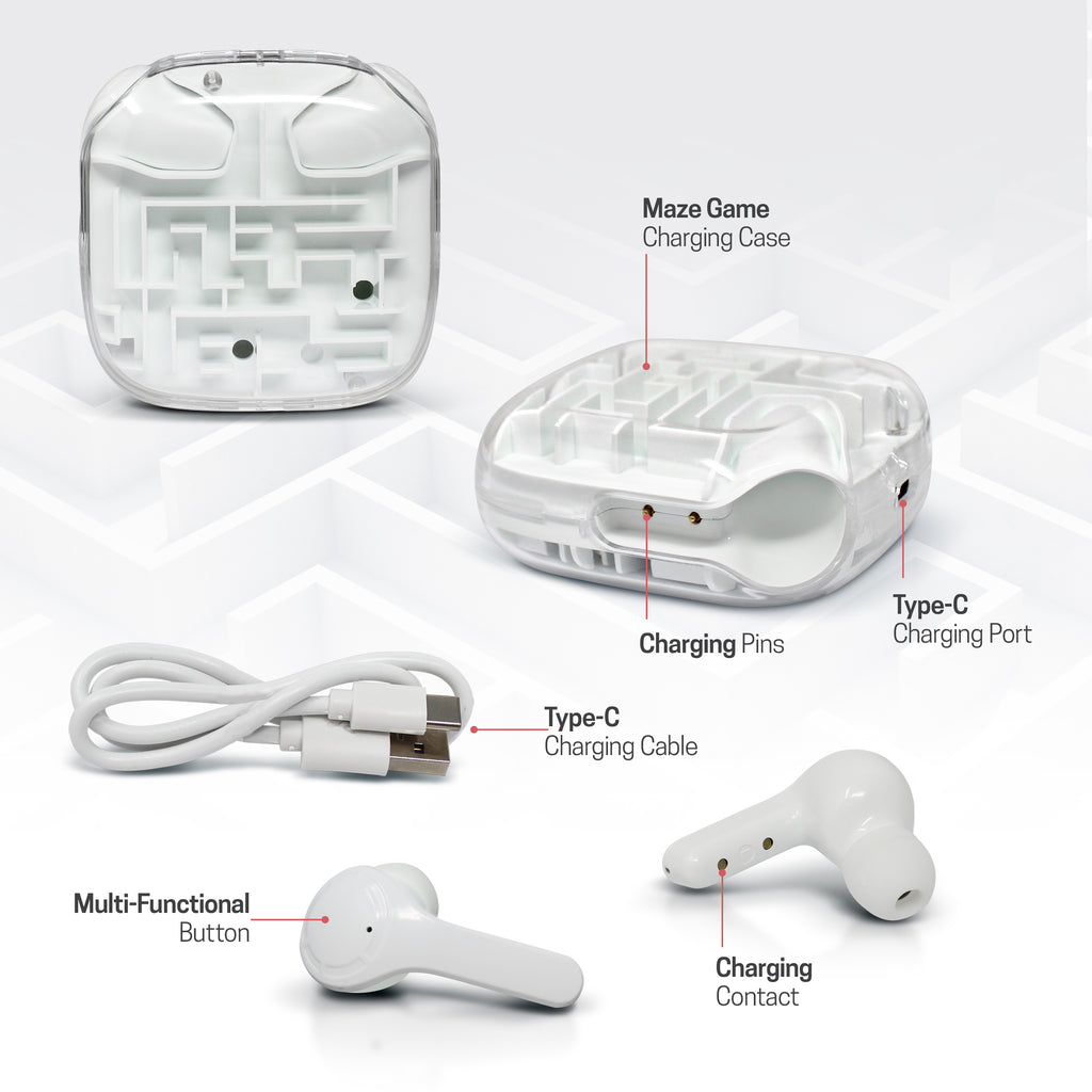 Tech Theory Labyrinth True Wireless Earbuds with 3D Maze