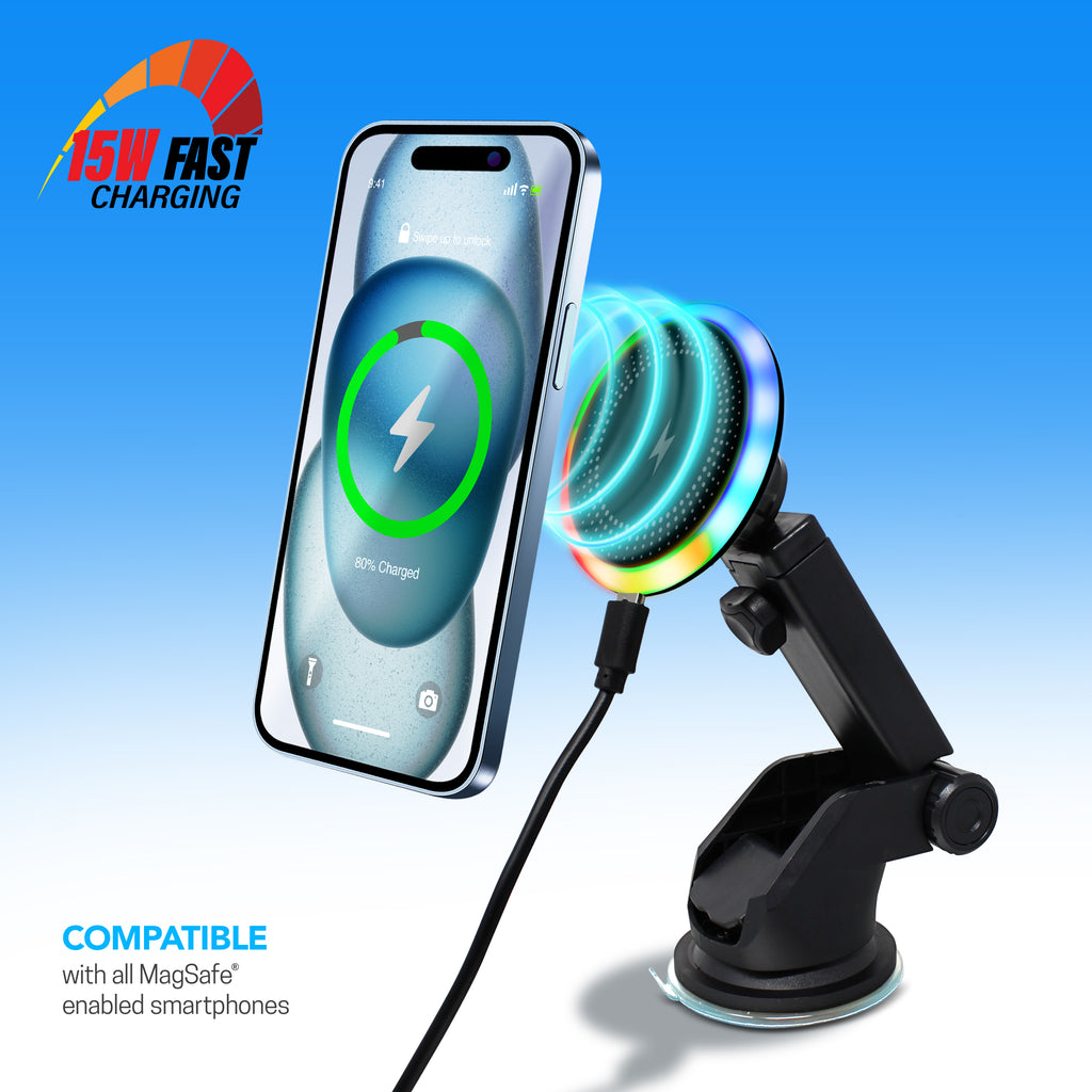 PowerGlow Magnetic Universal Wireless Charging Mount