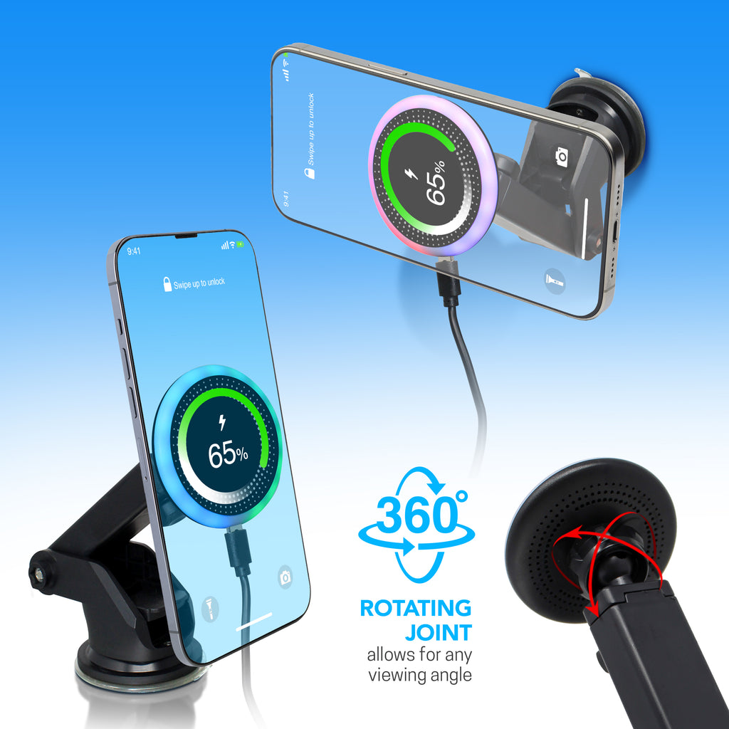 PowerGlow Magnetic Universal Wireless Charging Mount
