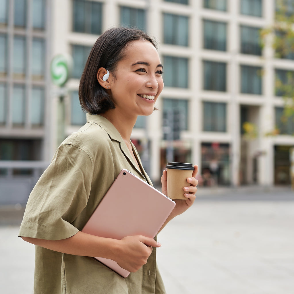 Tech Theory Open Air Curve True Wireless Open-Air Earbuds White