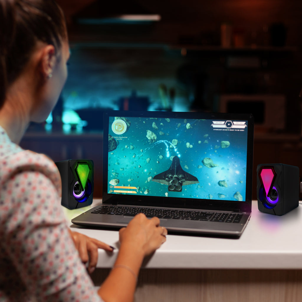 Tech Theory Glow Light-Up Color Changing Computer Speakers