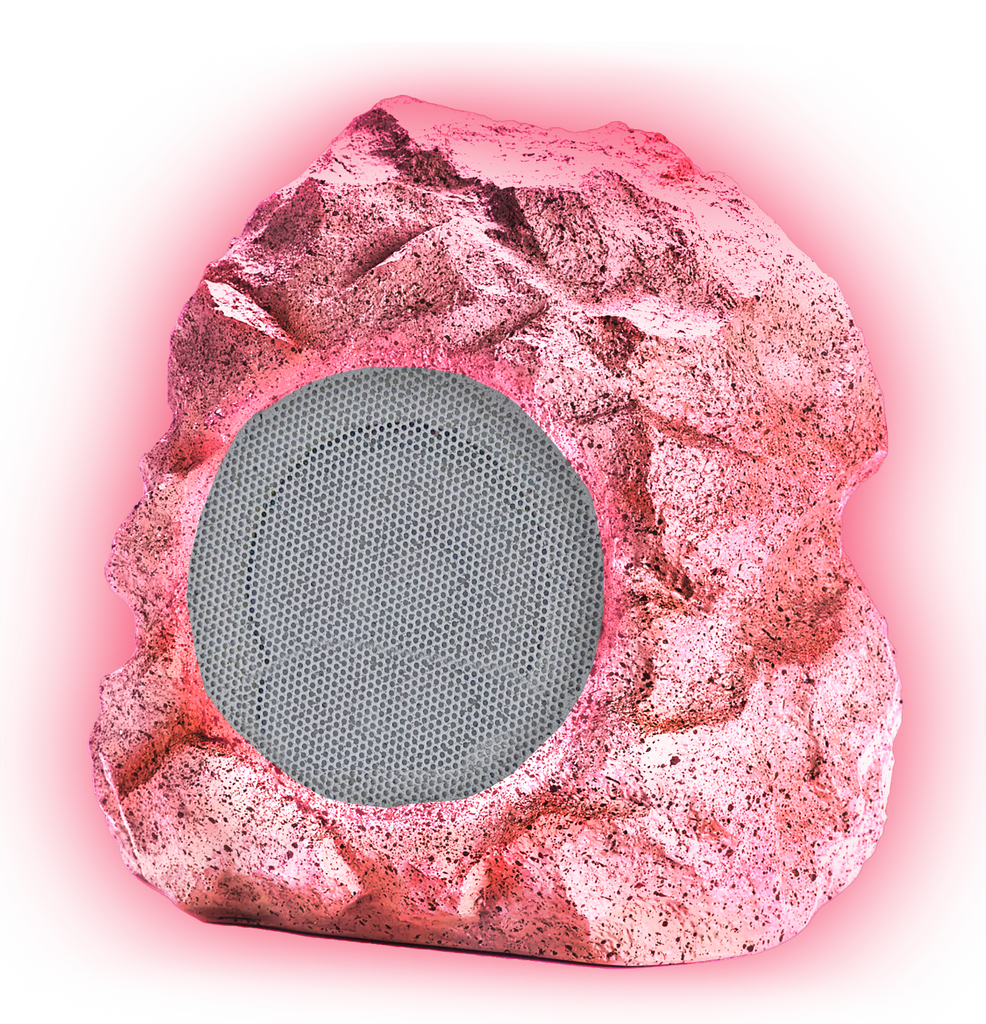 2 Pack LED True Wireless Rugged Rock Outdoor Speakers