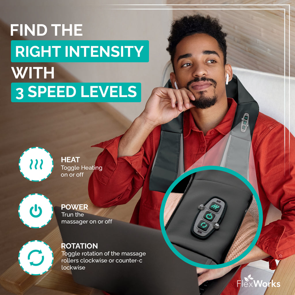 FlexWorks Neck & Shoulder Shiatsu Massager