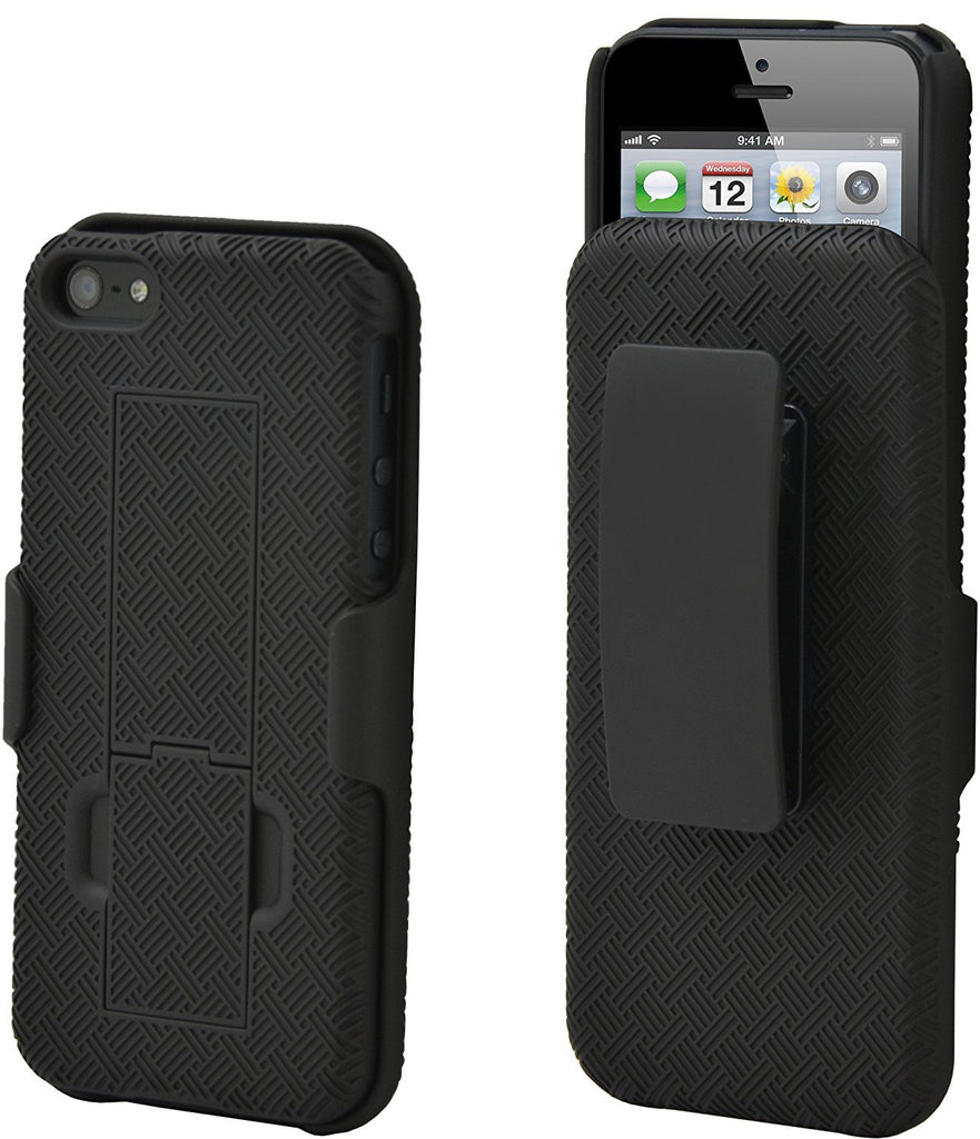 Aduro Shell Holster Combo Case for Apple iPhone SE / 5 / 5S with Kick-Stand Aduro Shell Holster Combo Case for Apple iPhone SE / 5 / 5S with Kick-Stand