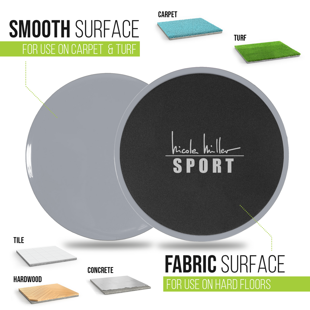 Nicole Miller Sport Exercise Gliding Discs 2 Pack