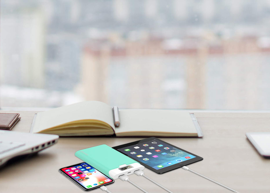 Aduro Dual USB LED Screen 20,800mAh Portable Phone External Battery Charger