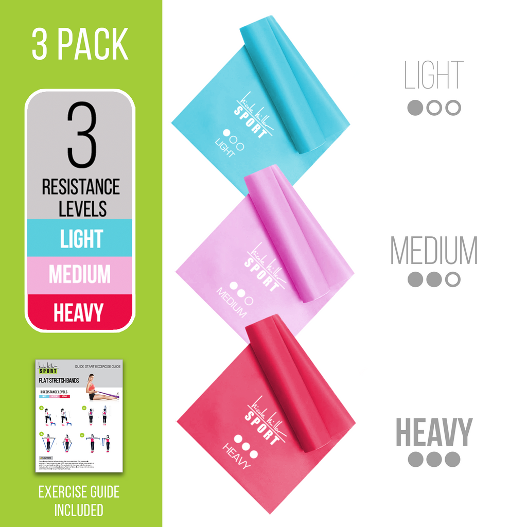 Nicole Miller Sport Flat Stretch Bands 3 Pc Set