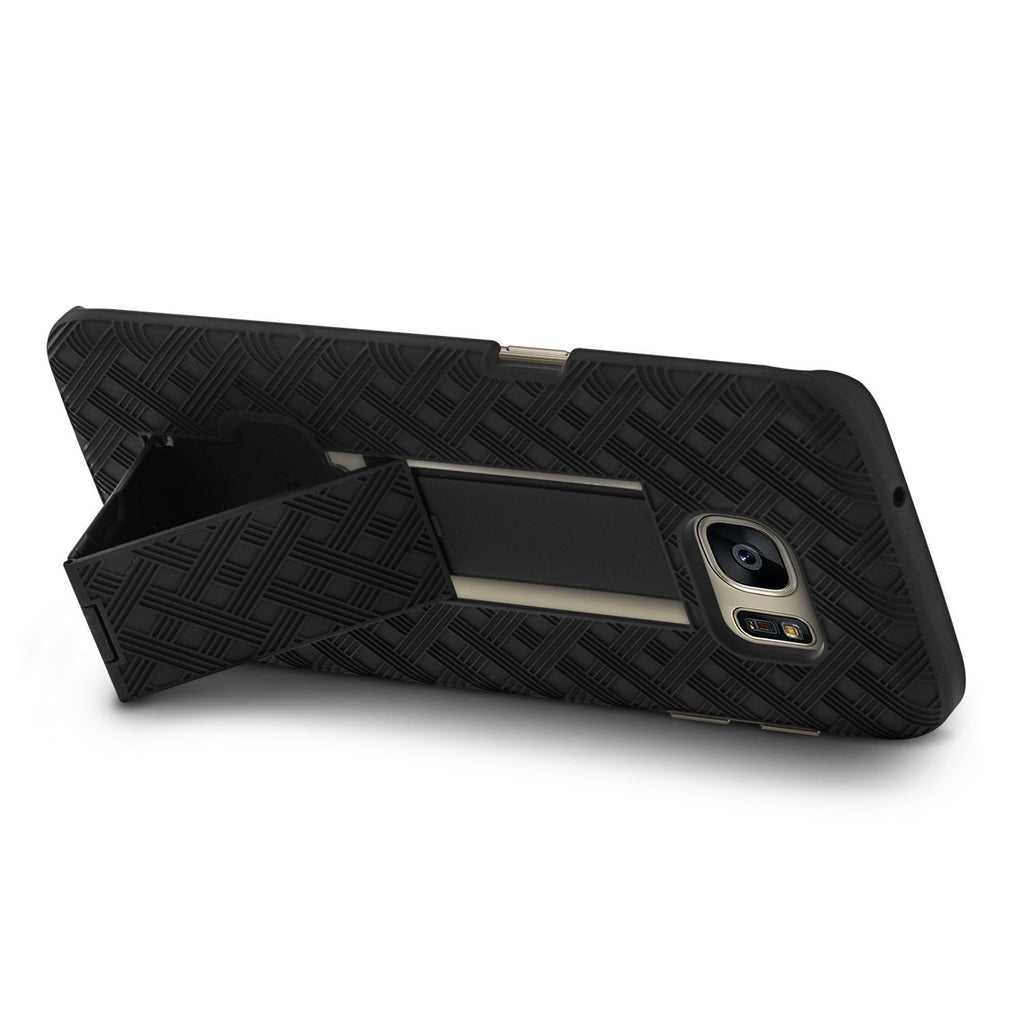 Galaxy S7 Edge Case, Aduro Shell & Holster COMBO Super Slim Case Shell