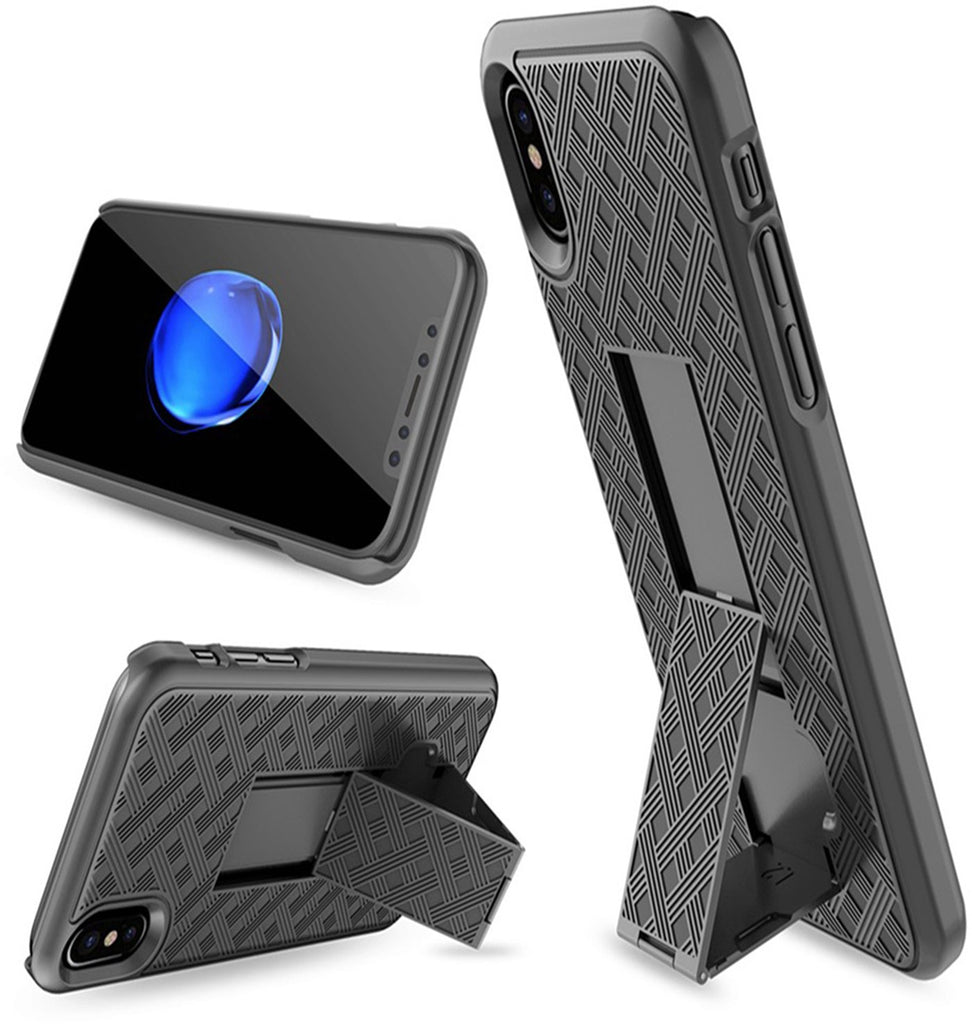 SHELL & HOLSTER COMBO CASE: APPLE IPHONE X/XS