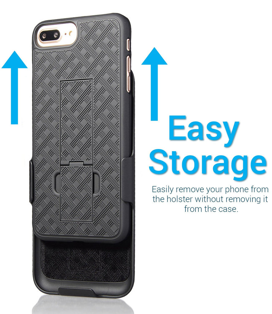 iPhone 8 Plus / 7 Plus Holster Case, Aduro COMBO Shell & Holster Case