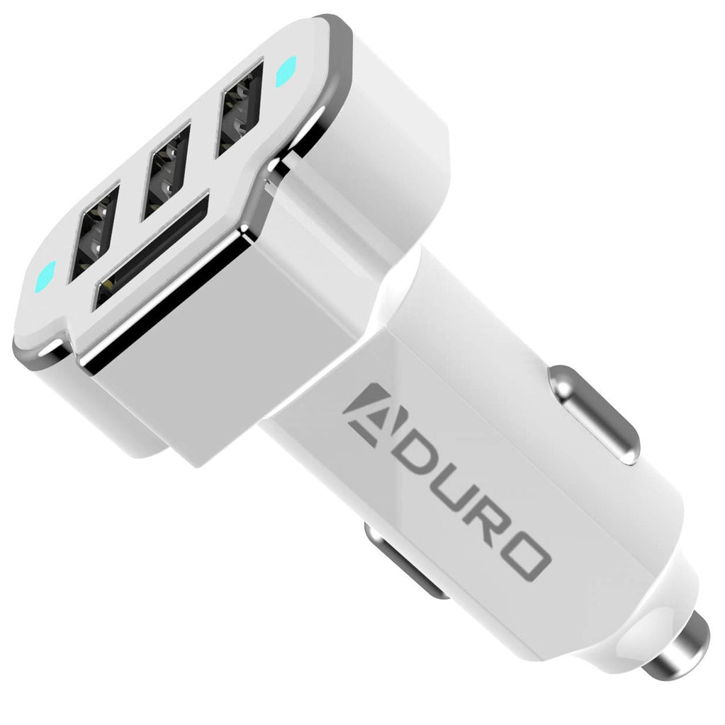 PowerUp 4 USB Port Car Charger Adapter for iPhone Samsung and More