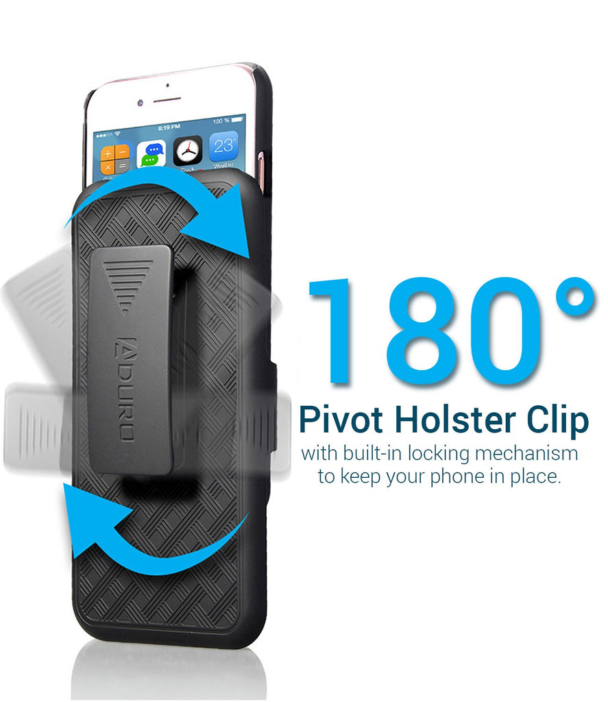 iPhone 8 Plus / 7 Plus Holster Case, Aduro COMBO Shell & Holster Case