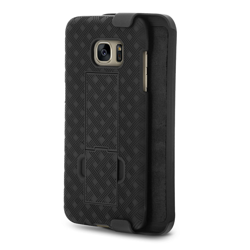 Galaxy S7 Edge Case, Aduro Shell & Holster COMBO Super Slim Case Shell