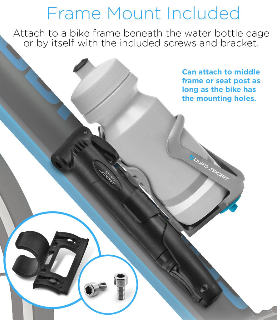 Aduro Sport Bicycle High Pressure Frame Pump