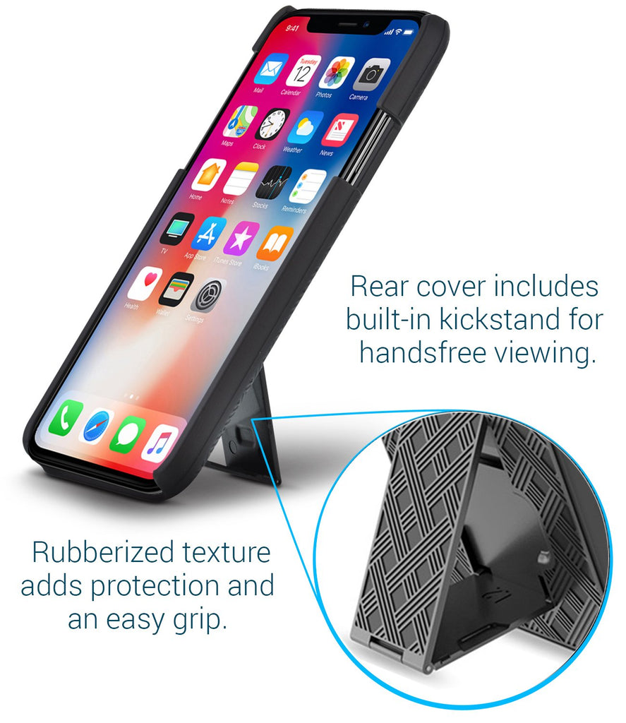 SHELL & HOLSTER COMBO CASE: APPLE IPHONE X/XS