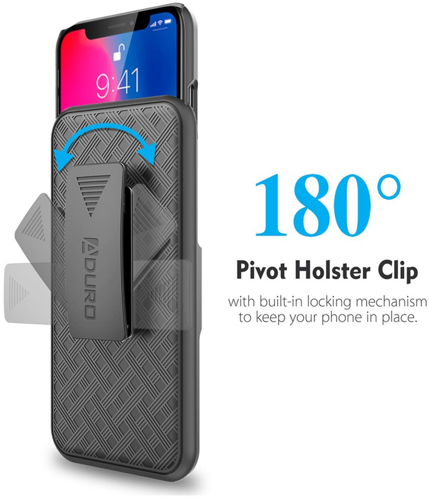 SHELL & HOLSTER COMBO CASE: APPLE IPHONE X/XS